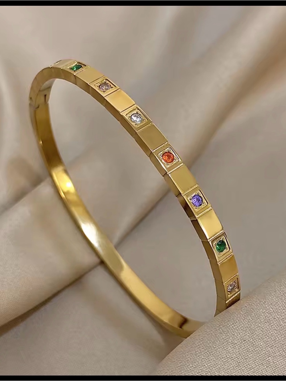 18k gold plated stainless steel bracelet